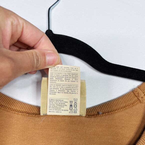 Champion Womens Small Vintage Wash C Block Short Sleeve Tee Reverse Weave Brown - Picture 7 of 8